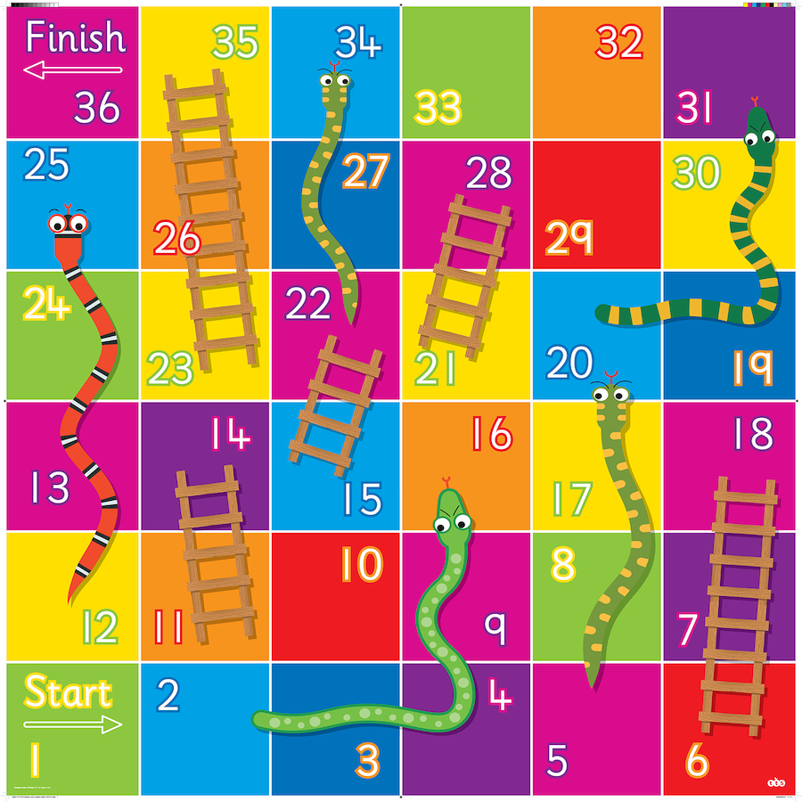Bee-Bot® Snakes and Ladders Mat