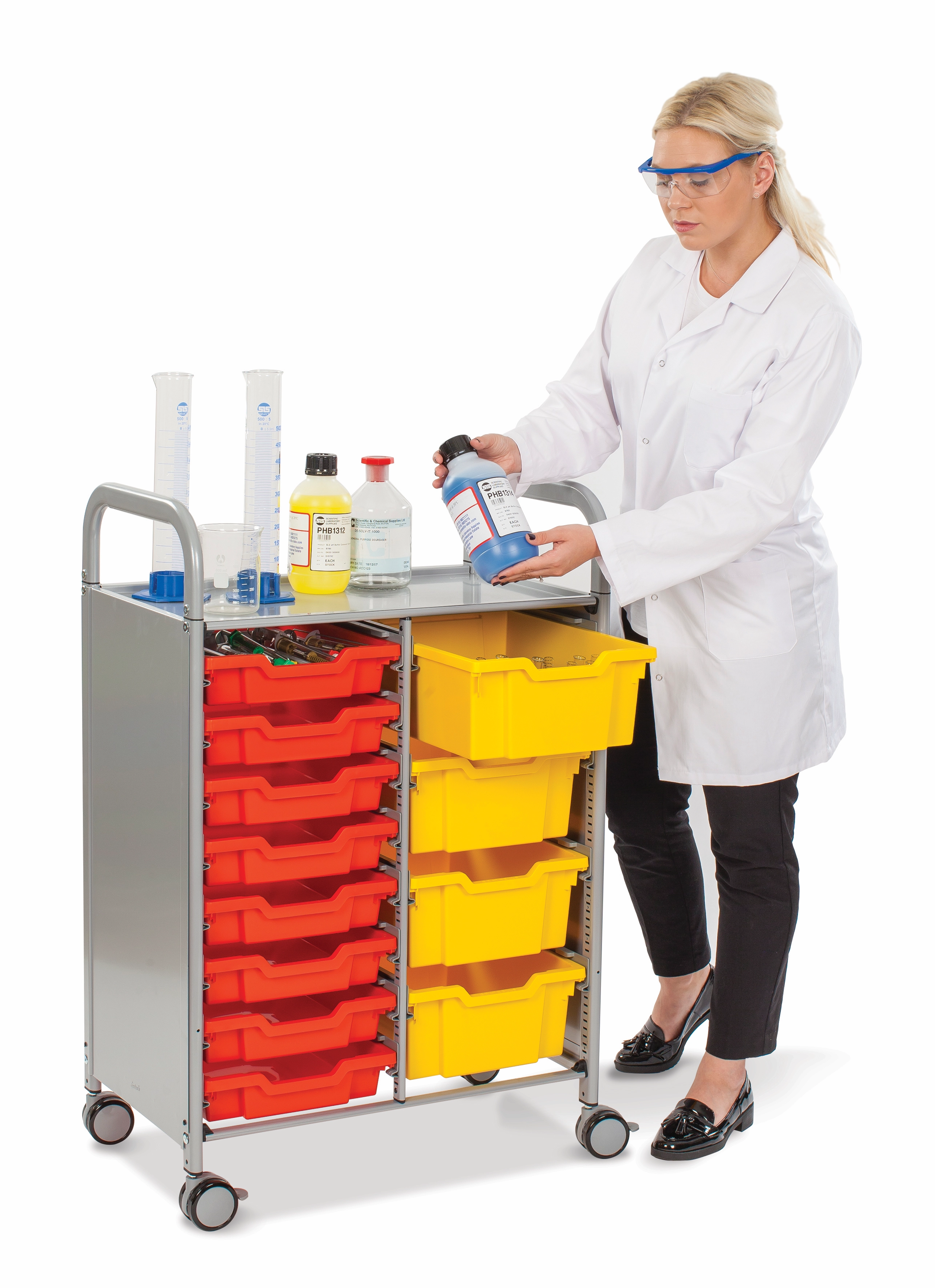 Medium storage box, yellow (8 pcs)